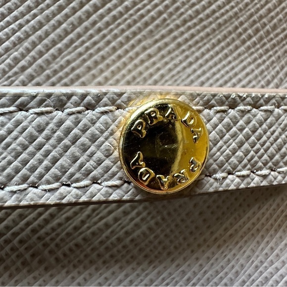 PRADA Saffiano Metal Bar WOC Chain Wallet in Cammeo - Picture 9 of 13